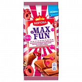 Шоколад молочный Корона Max Fun вишня 150г