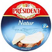 Сыр плавленый President Natur порционный 45% 140г