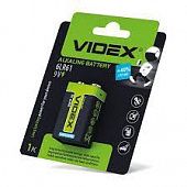Батарейка Videx щелочная 6LR61/9V 1шт