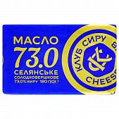Масло Клуб Сыра Крестьянское сладкосливочное 73% 180г