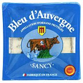 Сыр Bleu d'Auvergne Sancy мягкий с голубой плесенью 50% 125г