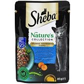 Корм влажный Sheba Nature's с тунцом, льняным маслом и горошком для кошек 85г