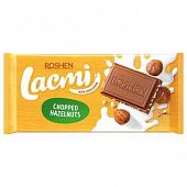 Шоколад молочный Roshen Classic с измельченными лесными орехами 90г