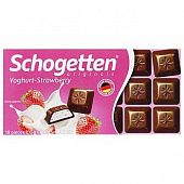 Шоколад молочный Schogеtten йогурт-клубника 100г