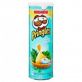 Чипсы Pringles картофельные со вкусом сметаны и зелени 165г