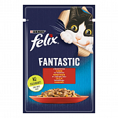Корм Felix Fantastic с говядиной влажный для кошек 85г