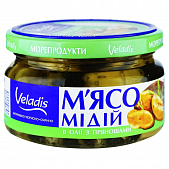 Мясо Мидий в масле с пряностями Veladis 200г