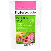 Соль для ванны Nature Code Healthy breathing  морская 550г