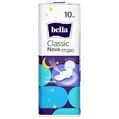 Прокладки гигиенические Bella Classic Nova Maxi дышащие с крылышками 5 капель 10шт
