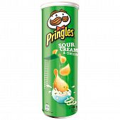 Чипсы Pringles картофельные со вкусом сметаны и лука 165г