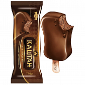 Мороженое Хладик Каштан Шоколадный пломбир шоколадный в кондитерской глазури 12% 75г