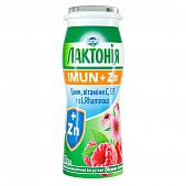Напиток кисломолочный йогуртный Лактония Imun+Zn Малина-эхинацея 1,5% 100г