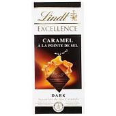 Шоколад черный Lindt Excellence с карамелью и солью 100г