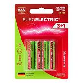 Батарейки щелочные Euroelectric AAA LR03 1,5V 4шт