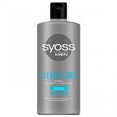 Шампунь Syoss Men Clean&Cool с Ментолом для нормальных и жирных волос 440мл