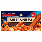 Шоколад молочный Millennium Gold Nut с целым миндалем и курагой 100г