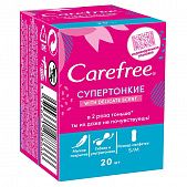 Супертонкие ежедневные прокладки Carefree® Прикосновение хлопка в индивидуальных упаковках 20шт