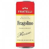 Напиток игристый Fratelli Fragolino винный красный полусладкий 6-6,9% 0,33л
