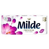 Туалетная бумага Milde Premium Relax Purple 3-слойная 8шт