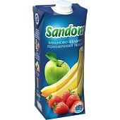 Нектар Sandora бананово-яблочно-клубничный 0,5л