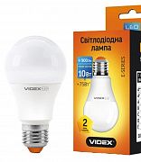 Лампа светодиодная Videx LED A60е 10W E27 3000K