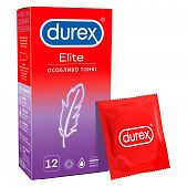 Презервативы Durex Elite  латексные с силиконовой смазкой тонкие 12шт
