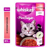 Корм влажный Whiskas Pure Delight с говядиной для кошек 85г