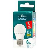 Лампа светодиодная Titanum G45 6W E27 3000K