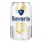 Пиво Bavaria имбирь и лайм безалкогольное 0,33л