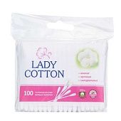 Палочки ватные Lady Cotton в полиэтиленовом пакете 100шт
