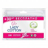 Палочки ватные Lady Cotton в полиэтиленовом пакете 300шт