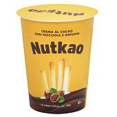 Паста орехово-шоколадная Nutkao Snack с хлебными палочками 52г