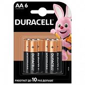 Щелочные батарейки Duracell AA, 6 шт. в упаковке