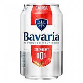 Пиво Bavaria клубника безалкогольное 0,33л