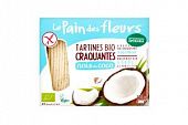 Хлебцы Le Pain des fleurs с кокосом хрустящие органические безглютеновые 150г