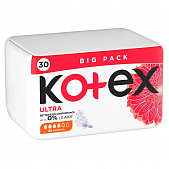 Прокладки Kotex Extra Ultra Normal гигиенические ультратонкие с крылышками 30шт