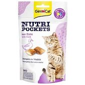 Лакомство Gimcat Nutri Pockets Утка + Мультивитамин для кошек 60г
