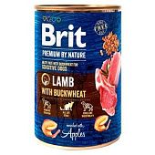 Корм влажный Brit Premium с ягнятиной и гречкой с чувствительным пищеварением для собак 400г