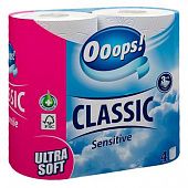 Туалетная бумага Ooops! Classic Sensitive 3-х слойный 4шт