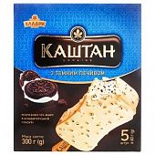Мороженое Хладик Каштан в белой кондитерской глазури с темным печеньем 12% 5шт*60г
