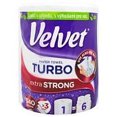 Полотенца бумажные Velvet Turbo 3слоя 330отрывов 1рулон