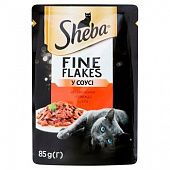 Корм Sheba Fine Flakes с говядиной в соусе для котов 85г