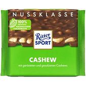 Шоколад молочный Ritter Sport с кешью 100г