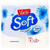 Туалетная бумага Varto Soft Манго трехслойная 4шт