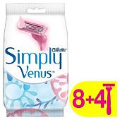 Станки Gillette Simply Venus 3 лезвия одноразовые для женщин 12шт