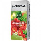 Чай зеленый Мономах Strawberry Field с ароматом земляники 1,5г*25шт