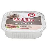 Корм влажный Miglior Gatto с лососем и рисом для стерилизованных кошек 100г
