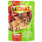 Корм Monge Lechat с кусочками говядины и овощей для кошек 100г