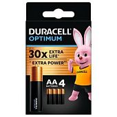 Батарейки Duracell Optimum щелочные AA 4шт