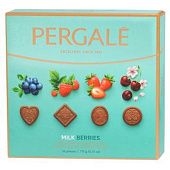 Конфеты шоколадные Pergale Milk Berries из молочного шоколада с ягодными начинками ассорти 117г